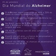 21 de setembro — Dia Mundial do Alzheimer | by Telessaude São Paulo ...