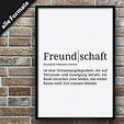 Definition: Freundschaft | Premium Spruch-Poster Wohnung Lexikon Duden ...