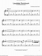 Laudate Dominum, (easy) sheet music for piano solo (PDF)