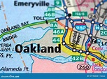 Numbered Streets on the Map Around the City of Oakland, USA, March 12 ...