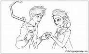Elsa And Jack Coloring Page - Free Printable Coloring Pages