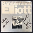 Ramblin' Jack Elliott Signed Album Cover Hard Travelin' Songs of Woody ...