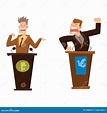 Politicians People Vector Set. Stock Vector - Illustration of meeting ...