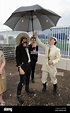 Razorlight's Freddie Stitz struggles with his umbrella at Epsom LIVE ...