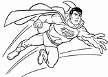 Disegno di Superman in azione da colorare