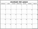 marzo de 2023 calendario gratis | Calendario marzo