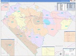 Columbus County, NC Wall Map Color Cast Style by MarketMAPS