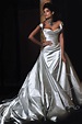 Stunning silver silk duchess satin wedding gown by couture bridal ...