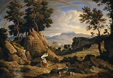 joseph anton koch: landscape at olevano with rainbow | kunstmuseum, basel