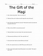 The Gift of the MAgi Comprehension Questions Interactive Worksheet – Edform