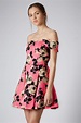 Lyst - Topshop Bardot Floral Prom Dress in Pink