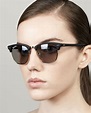 Ray-ban Polarized Matte Clubmaster Sunglasses Black in Black | Lyst