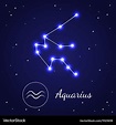 Aquarius zodiac sign stars on the cosmic sky Vector Image