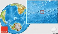 Satellite Location Map of Bouvet Island, physical outside