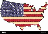 Estados Unidos de América bandera en Dibujo de ilustración vectorial ...