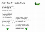 A Father's Day Poem to Love - Daddy Take My Hand in Yours