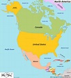 North American Countries Map