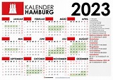 Kalender 2023 Hamburg Mit Ferien + Feiertage