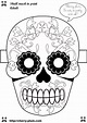 Skull mask to print | Mascaras dia de muertos, Dia de los muertos, Dia ...