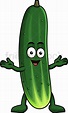 Happy Cucumber Character Cartoon Vector Clipart - FriendlyStock | Fruit ...