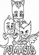 Dibujos Para Colorear Pj Masks Heroes En Pijamas Dibujos Animados ...