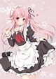 Cute maid #anime girl with long pink hair | Anime Girls | Pinterest ...