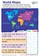 World Maps Worksheet for kids