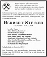 Traueranzeigen von Herbert Steiner | trauer-in-thueringen.de