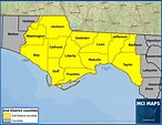Florida Panhandle Map With Cities | Printable Maps