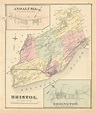 BRISTOL, EDDINGTON and ANDALUSIA, Pennsylvania - 1876 Map