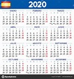 CALENDARIO 2020 VECTOR GRATIS EN ESPAÑOL - Calendario 2019