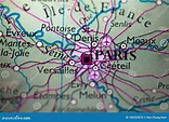 Mapa Geográfico Ubicación De La Ciudad De París En Francia Europa ...