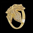 14k Gold Fancy Ring with cubic zirconia