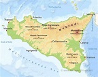 Sicily Physical Map