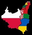 2nd Polish Republic superposed on modern borders flag map. (1930 ...