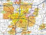Dayton OH city map. Free printable detailed map of Dayton city Ohio