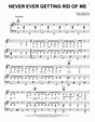 Never Ever Getting Rid Of Me (from Waitress The Musical) Sheet Music ...