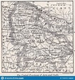 Vintage 1900s Map of the United Provinces of Agra and Oudh Editorial ...