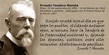 Efemérides: Ernesto Teodoro Moneta - Diario Masónico