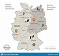 Mapa De Alemania Dividido En Alemania Occidental Y Oriental Con ...