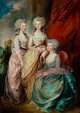 1784 Three eldest daughers of George III (Charlotte, Augusta and Elizabeth) by Gainsborough ...