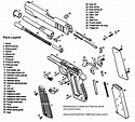 1911 Pistol Parts Diagram