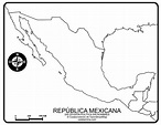 Mapa República Mexicana con nombres y división política para imprimir ...