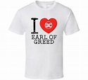 Earl Of Greed I Love Heart Comic Books Super Hero Villain T Shirt