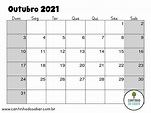 calendario de outubro 2021 - Atividades para a Educação Infantil ...