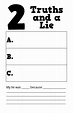 Two Truths and a Lie Worksheet