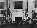 President Franklin And Eleanor Roosevelt In The White House. 1933 ...