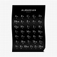 "Albanian Alphabet Chart, Albania Language Chart, Black" Poster for ...