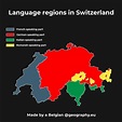 Language regions in Switzerland. - Maps on the Web