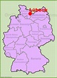 Lübeck location on the Germany map